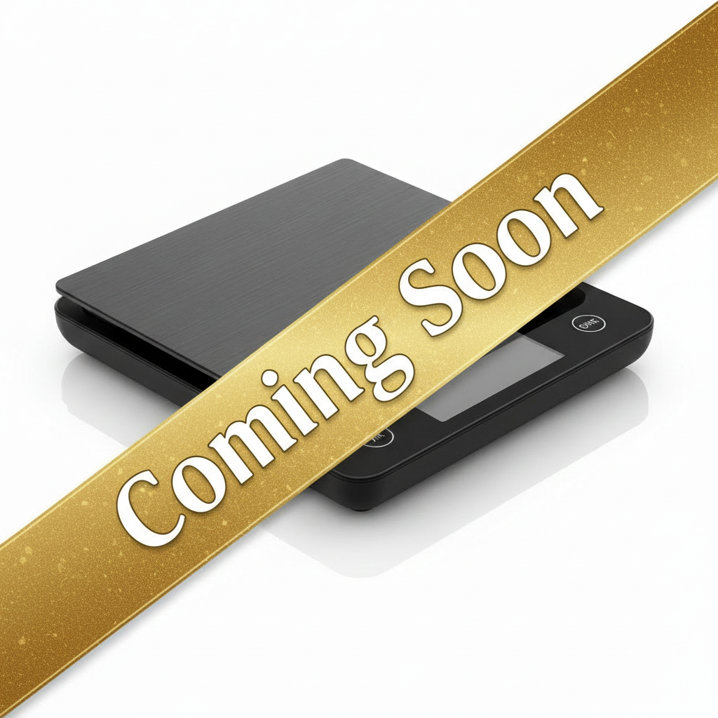 Coming Soon koffieweegschaal gouden streep