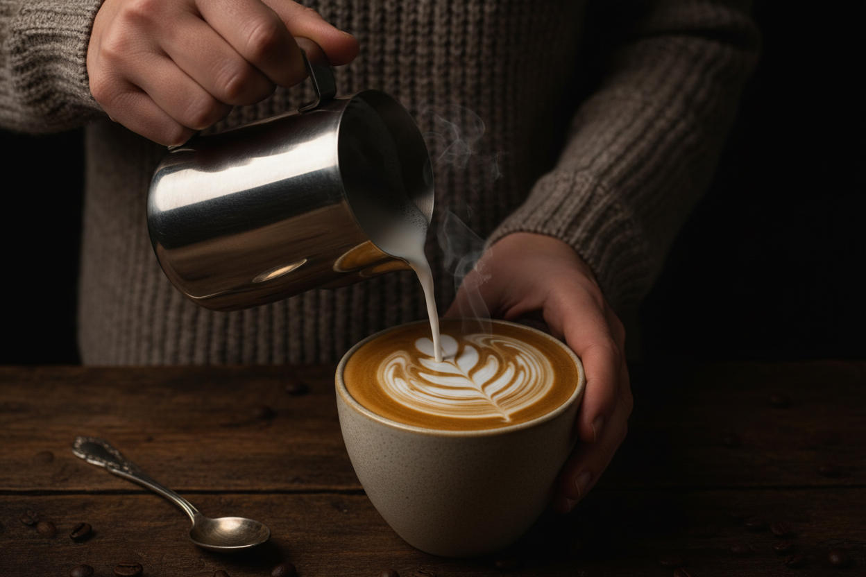 Thuis barista latte art